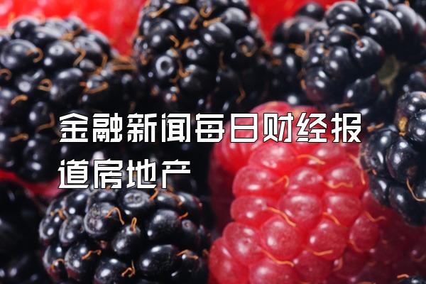 金融新闻每日财经报道房地产